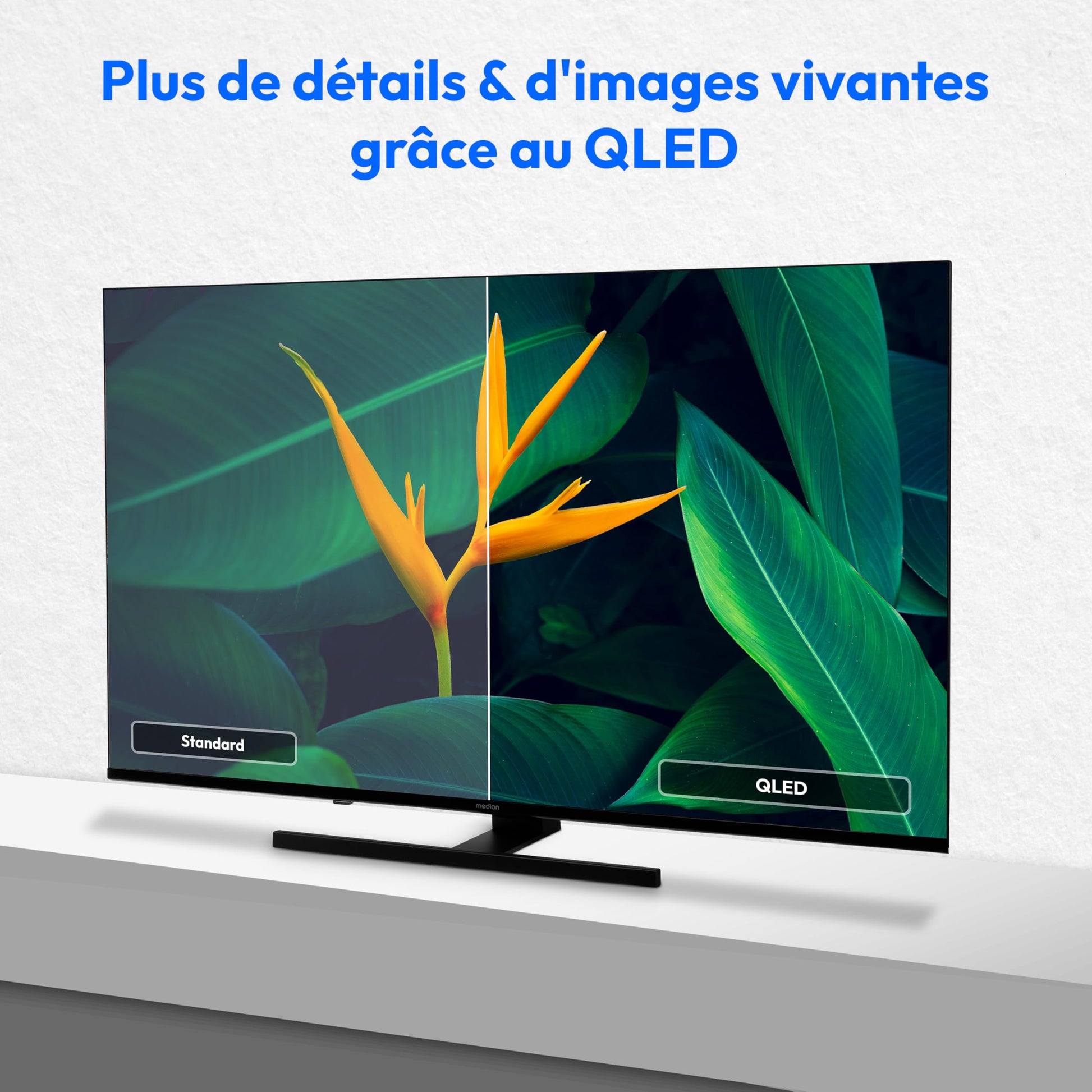MEDION TV 43 Pouces 4K (108 cm) QLED Television (Smart TV 4K, Dolby Vision HDR, VIDAA Store, Netflix, Prime Video, Disney+, DAZN, Paramount+, DTS X, Dolby Atmos, PVR, Bluetooth, MD 843600)