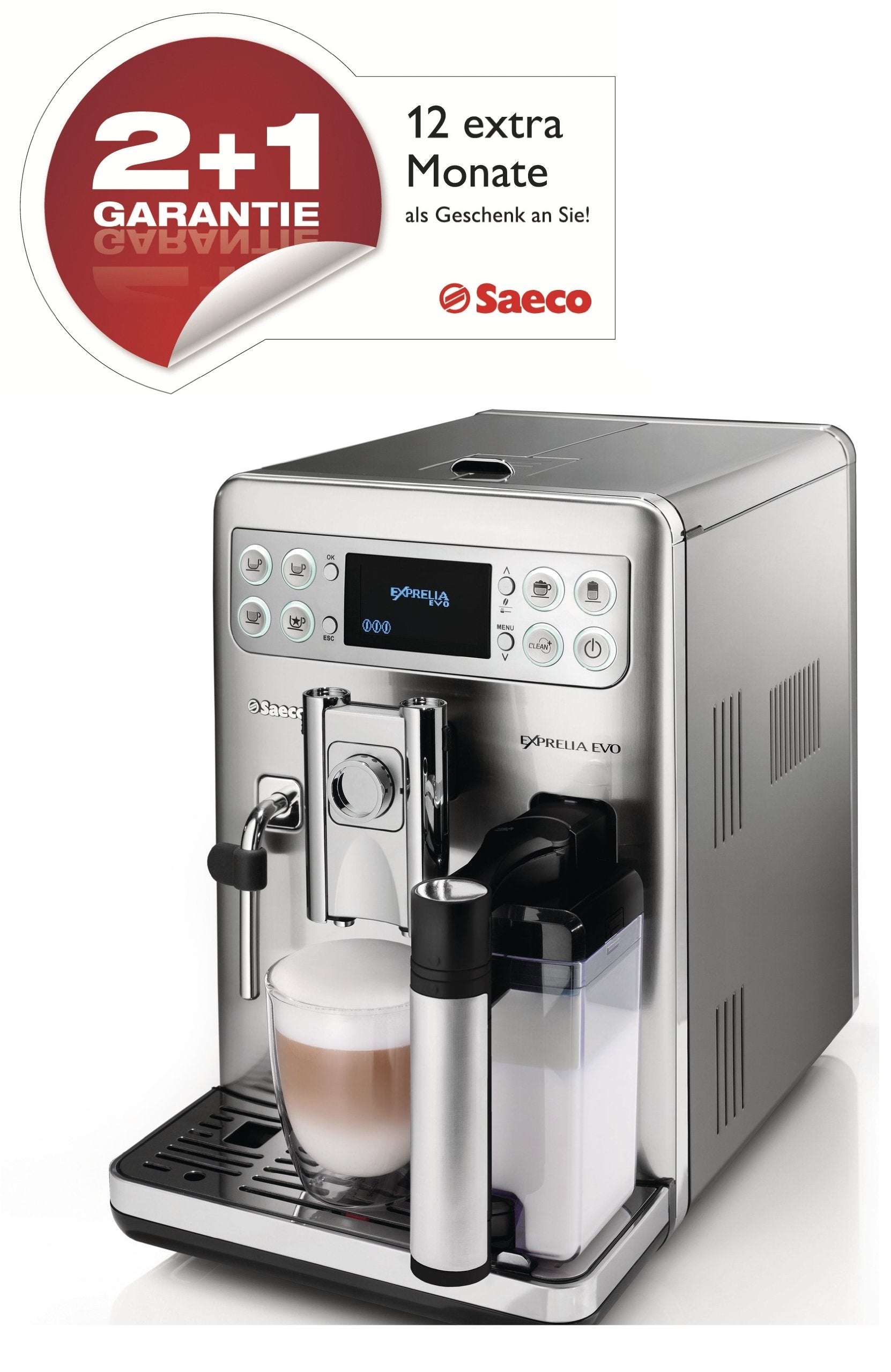 Philips Saeco HD8857/01 Machine à café Exprelia Evo en acier inoxydable