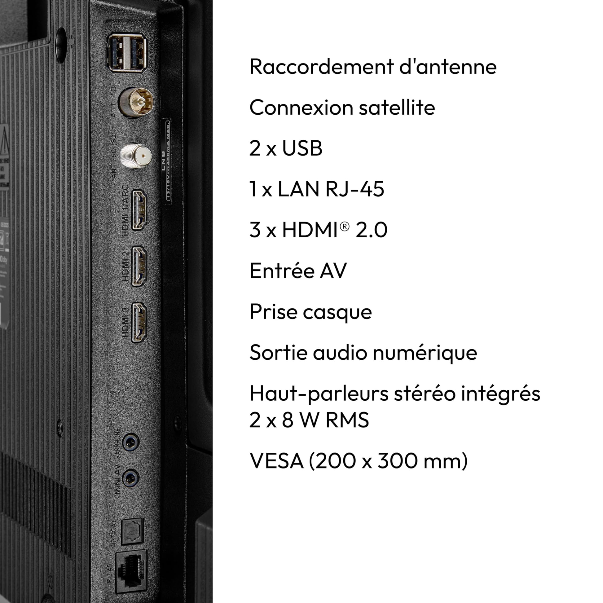 MEDION 125,7 cm (50 Pouces) TV Ultra HD (Smart-TV, HDR10, VIDAA Store, Netflix, Prime Video, Disney+, DAZN, Paramount+, HbbTV, PVR, Bluetooth), MD 850200