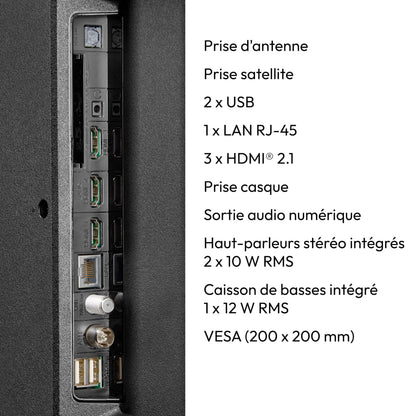 MEDION TV 50 Pouces (125,7 cm) Television (Smart TV, 4K, Dolby Vision HDR, Prime Video, Disney+, Dolby Atmos, DTS X, Compatible avec Google TV, PVR, Bluetooth, MD 850400)